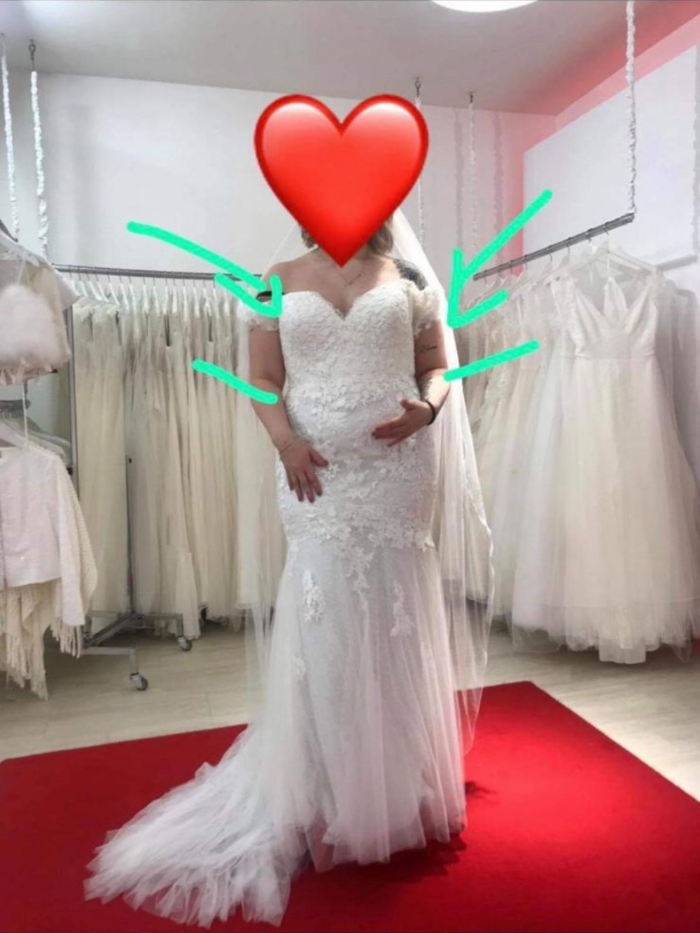Elegant Lace Mermaid Wedding Dress - White